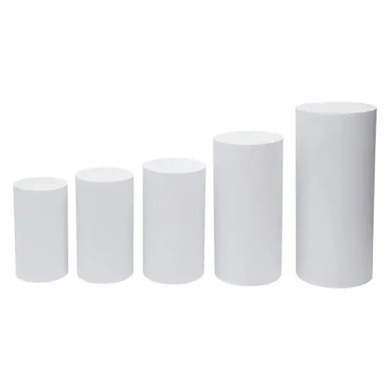 5pcs Cylinder Pedestal Art Decor Stand for Wedding Cake Display Pillars Plinths {3}