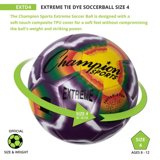 Extreme Tiedye Soccerball, Size 4 {5}