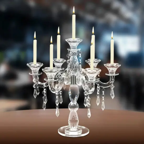 Crystal Candelabra Candlestick 7-arm Candle Holder Wedding Birthday Party Gift {2}