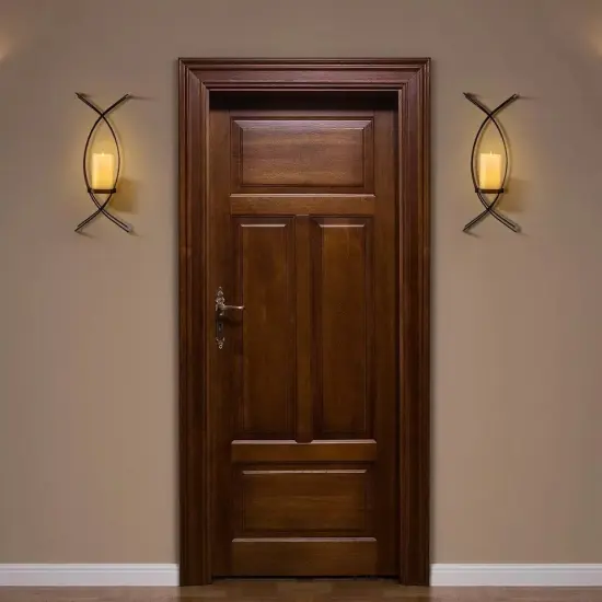 Vesici Set of Two Wall Sconces Metal Sconces Wall Candle Holder Wall Decor {2}