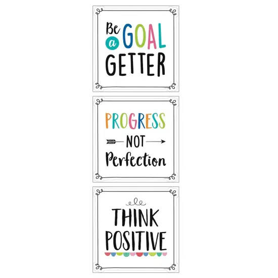 Positive Mindset 10" Designer Cut-Outs, 12 Per Pack, 3 Packs {4}