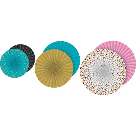 Confetti Hanging Paper Fans, 3 Per Pack, 3 Packs {2}