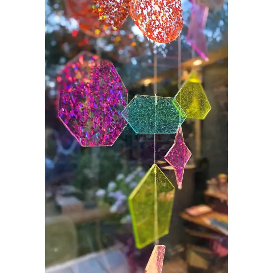 Rainbow Glitter Shapes - Set of 21 - 7 Colors - Explore Colors and Early Geometry {2}