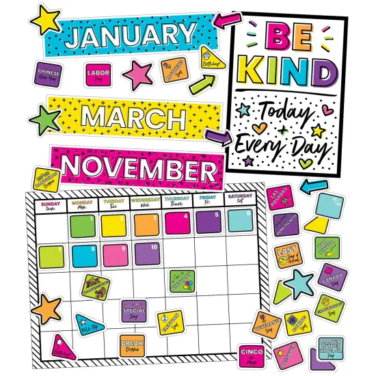 Kind Vibes Calendar Bulletin Board Set {1}
