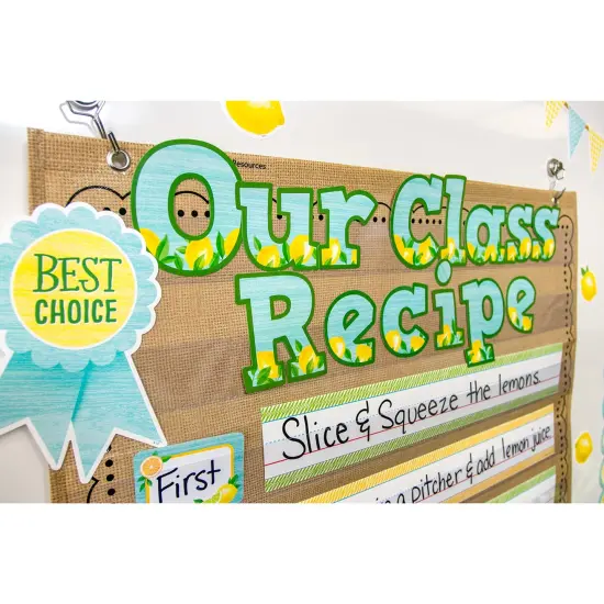 7-Pocket Pocket Chart, Burlap Design, 28" x 28" {4}