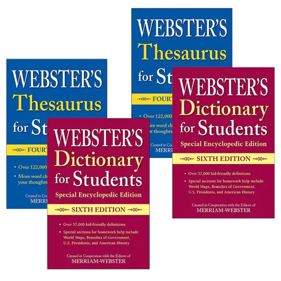 Webster's For Students Dictionary/Thesaurus Shrink-Wrapped Set, 2 Sets {1}