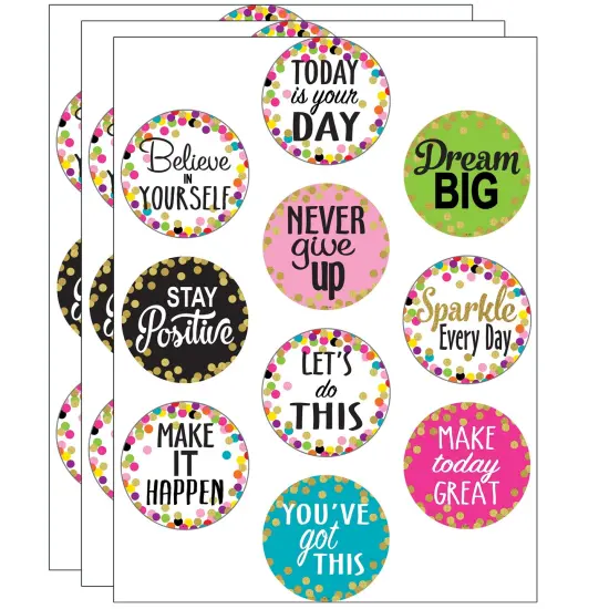 Confetti Positive Sayings Accents, 30 Per Pack, 3 Packs {1}