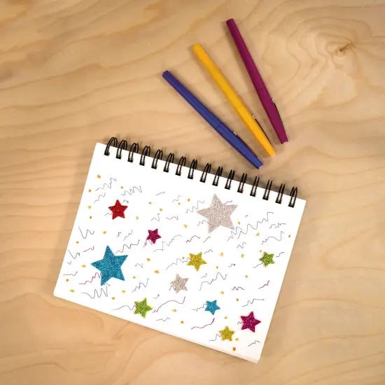 Glitter Foam Stickers - Stars - Multicolor, 168 Per Pack, 3 Packs {2}