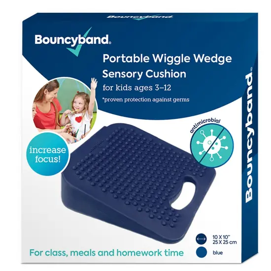 Antimicrobial Wiggle Wedge Sensory Cushion, 10" Square {1}