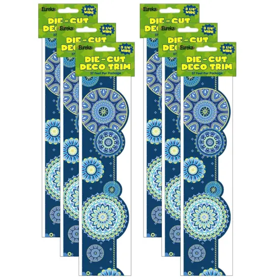 Blue Harmony Mandala Extra Wide Deco Trim, 37 Feet Per Pack, 6 Packs {1}