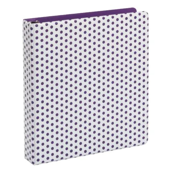 Punch Pop Binder, 1.5" Round Rings, Holds 350 Sheets, Purple {1}