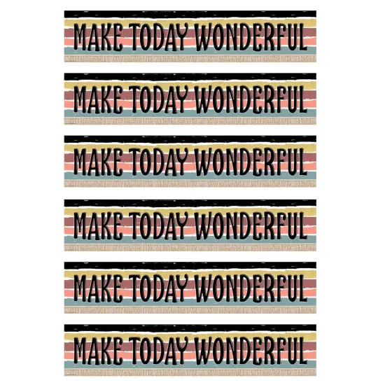 Wonderfully Wild Make Today Wonderful Banner, 8" x 39", Pack of 6 {1}