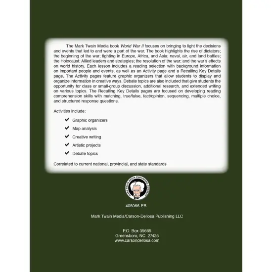 World War II Workbook, Grades 6-12 {3}