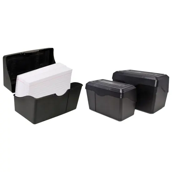 Black Index Card Holder, 5" x 8", Pack of 3 {3}