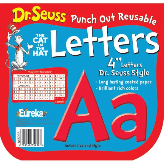 Dr. Seuss&trade; Red Deco 4" Letters, 217 Per Pack, 3 Packs {2}