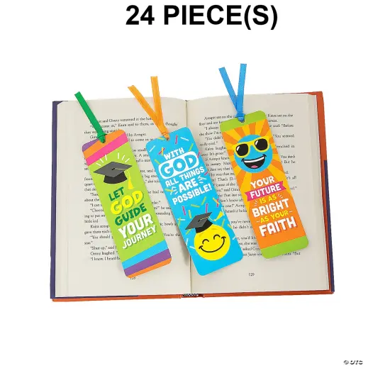 2" x 6" Religious Elementary School Graduation Cardstock Bookmarks - 24 Pc. {1}