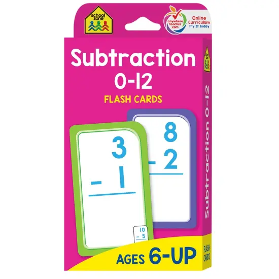 Subtraction 0-12 Flash Cards, 6 Packs {2}