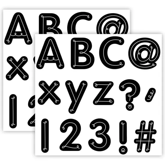 Core Decor Loop-de-Loop Designer Letters, 206 Pieces Per Pack, 2 Packs {1}
