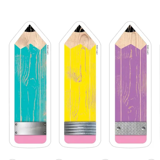 Upcycle Style Pencils 6" Designer Cut-Outs, 108 Per Pack, 3 Packs {3}