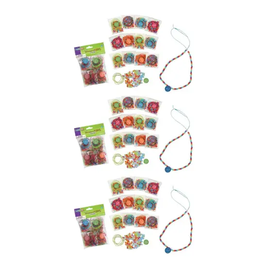 100 Days of School Bead Kit, Assorted Sizes, 12 Kits Per Pack, 3 Packs {1}