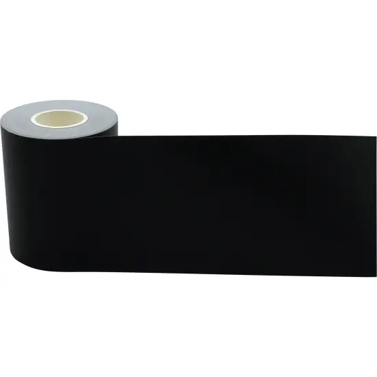 Black Straight Rolled Border Trim, 50 Feet Per Roll, Pack of 3 {2}