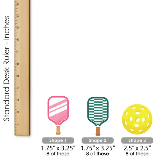 Big Dot of Happiness Pink Pickleball - Dessert Cupcake Toppers - Country Club Party Clear Treat Picks - Set of 24 {7}