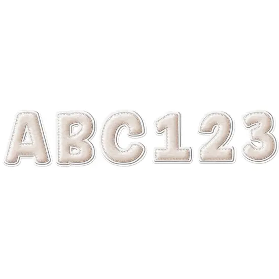 A Close-Knit Class Cream Felt Deco Letters, 179 Per Pack, 3 Packs {2}