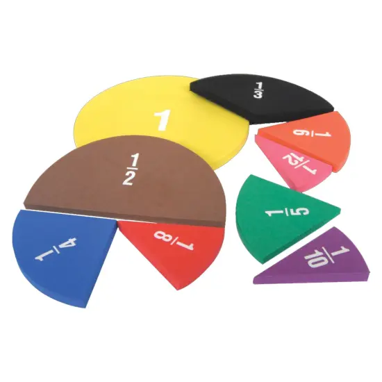 Foam Fraction Circles, 51 Pieces Per Set, 3 Sets {2}
