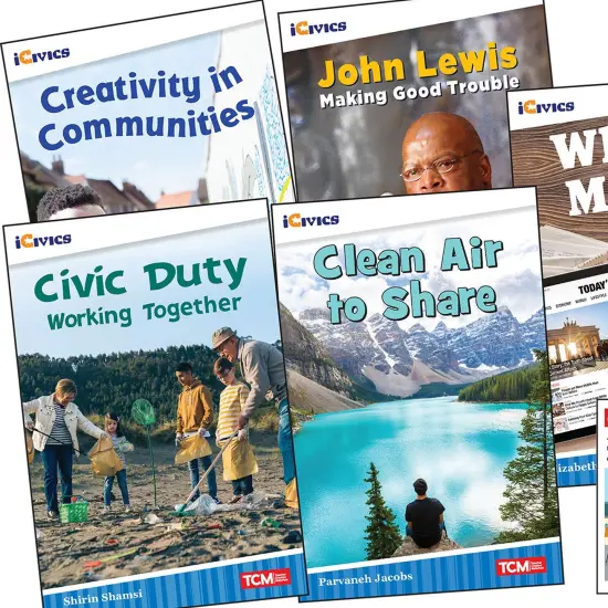 iCivics Grade 3: Community & Social Awareness 5-Book Set + Game Cards {3}