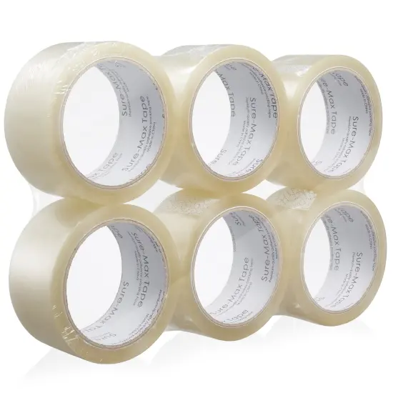 Sure-Max Heavy-Duty Shipping & Packing Tape (2" x 60 yard/360' each) - Moving & Adhesive Carton Sealing - 2.7mil Clear {2}
