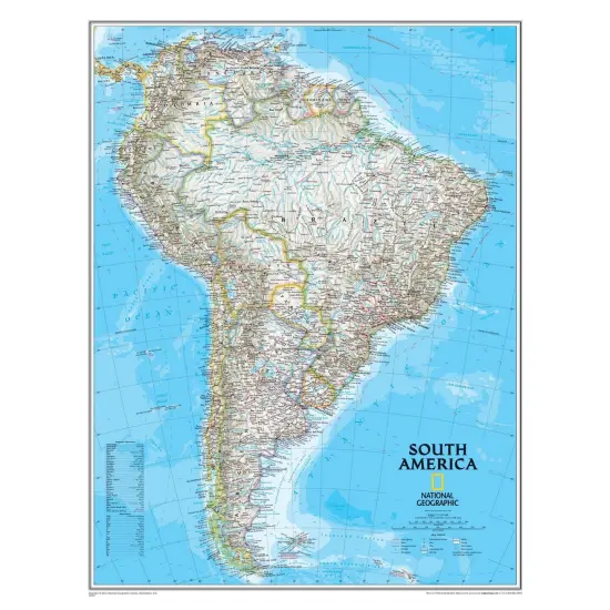 South America Wall Map, 24" Width, 30" Length {1}