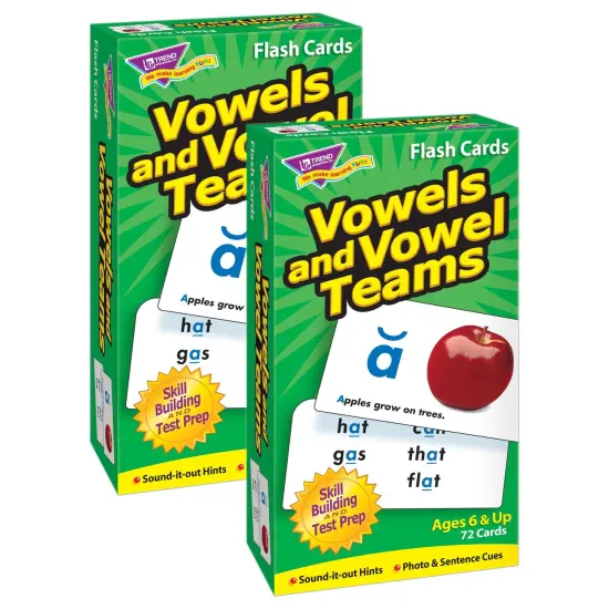 Vowels and Vowel Teams Skill Drill Flash Cards, Pack of 2 {1}