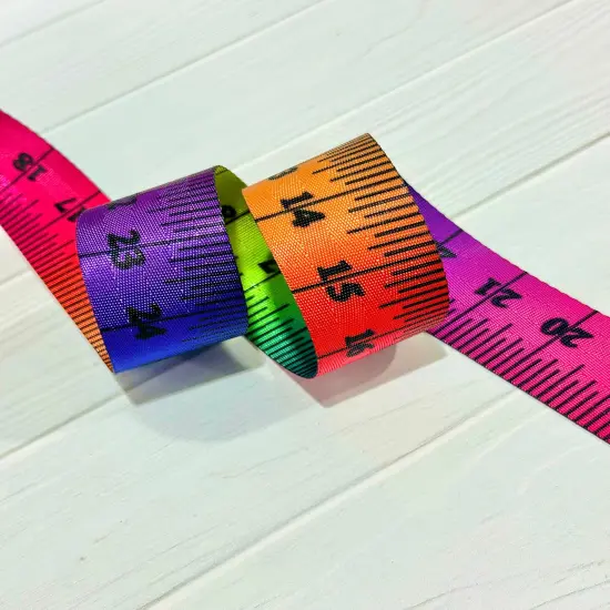Rainbow Ombre ruler 1.5&rdquo; Seatbelt Webbing {1}
