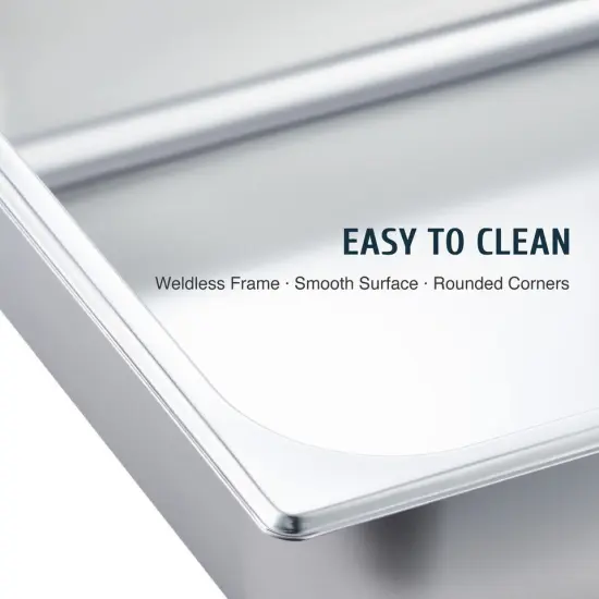 WILPREP 4 Pack Steam Table Pans Full Size 4" Deep w Cover Stainless Steel Buffet {3}