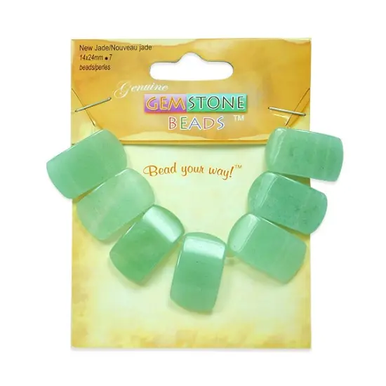 6 Packs of New Jade Half Moon Beads Pack of 7 {2}