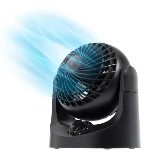 IRIS USA WOOZOO Fan, 3 Speed, 6 angles, 65&deg; Adjustable Tilt Black {2}