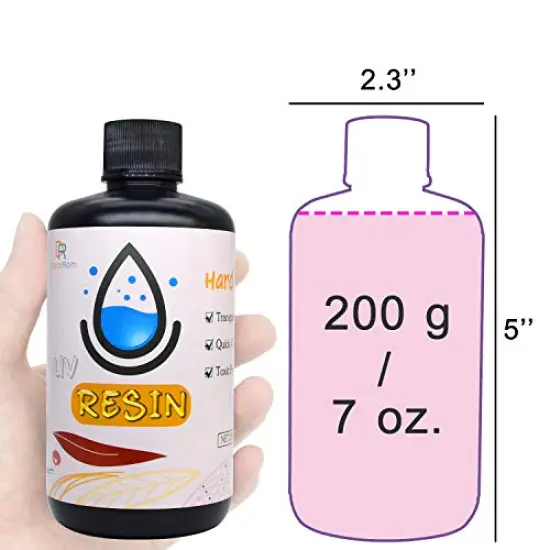 UV Resin - 200g Upgrade Crystal Clear Hard Glue Ultraviolet Curing Epoxy Resin for Jewelry Making, Pendant, DIY Crafts - Transparent Solar Cure Sunlight Activated Thin UV Resin for Mold, Casting {3}