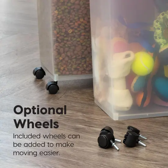 IRIS Airtight Pet Food Storage Containers with Attachable Casters {5}