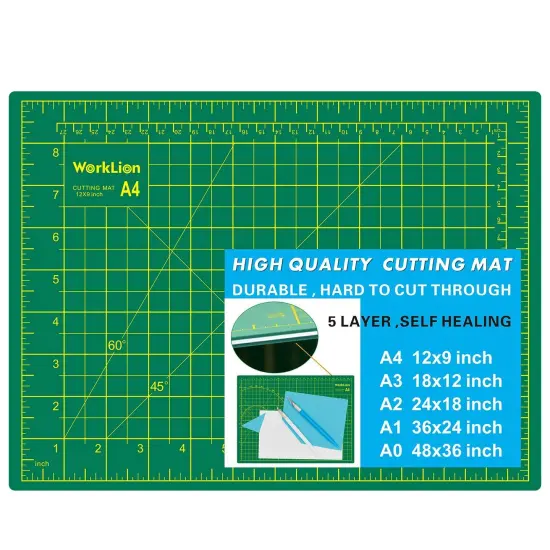 9" x 12" Art Self Healing PVC Cutting Mat, Double Sided, Gridded Rotary Cutting Board for Craft, Fabric, Quilting, Sewing, Scrapbooking Project&hellip; {2}