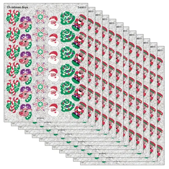 Christmas Joys Sparkle Stickers&reg;, 72 Per Pack, 12 Packs {1}