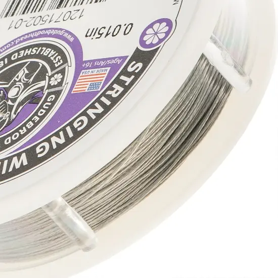 Gudebrod 0.015" 7-Strand Stainless Steel Jewelry Wire | Made in USA {2}