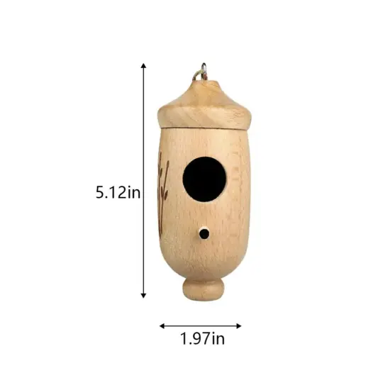 Hummingbird House Natural Wooden Hummingbird Nesting Houses for Gardening Decor {4}