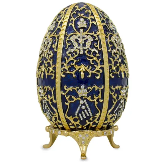 1895 Twelve Monograms Royal Imperial Metal Easter Egg {1}