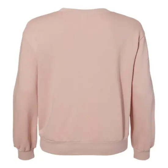 Women's Eco&reg; Washed Terry Throwback Pullover Rose Qua New {2}