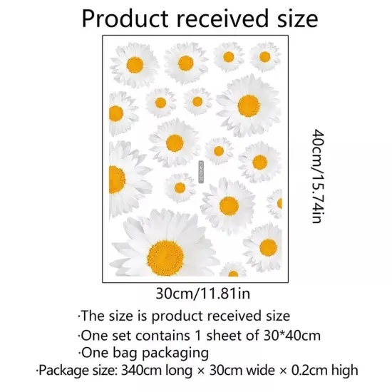 White Daisy Flower Sticker {5}