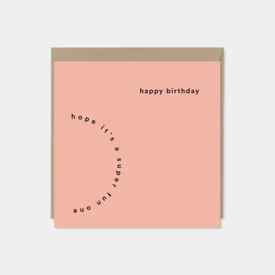 Modern Happy Birthday Card, Typographic {6}