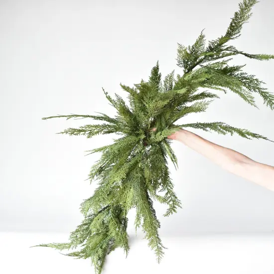 65" Faux Cedar Mantel Swag {2}