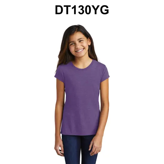 District&reg; Girls Perfect Tri Short Sleeve Crew Neck Tee Turquoise frost {3}
