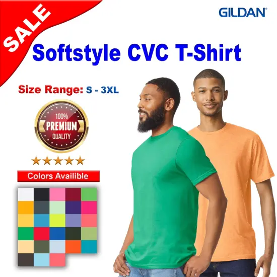 Gildan&reg; Softstyle Crewneck Short Sleeve CVC T-Shirt Cocoa Mist {3}