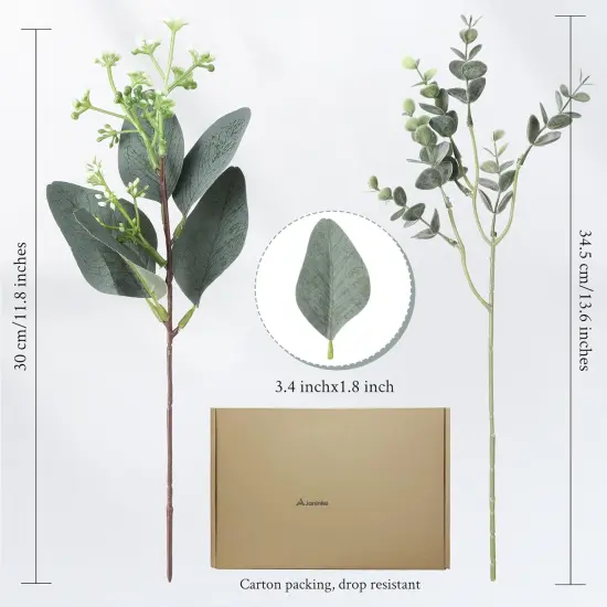 60 Pcs Mixed Eucalyptus Stems with White Seeds &ndash; Perfect for Bouquets, Wreaths, and Decorations {2}